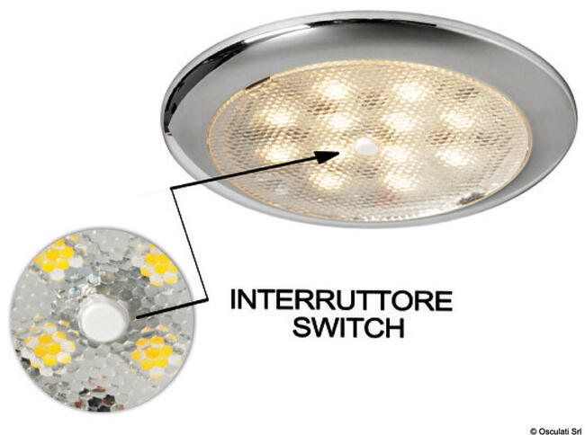 Plafoniera Procion Nichel Con Interruttore